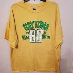 Daytona Beach 2021 80, Bike Week. Short sleeve T-shirt 100% cotton. Size 2X.
